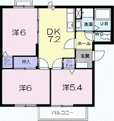 ローズガーデン陵南　Ａの物件間取画像